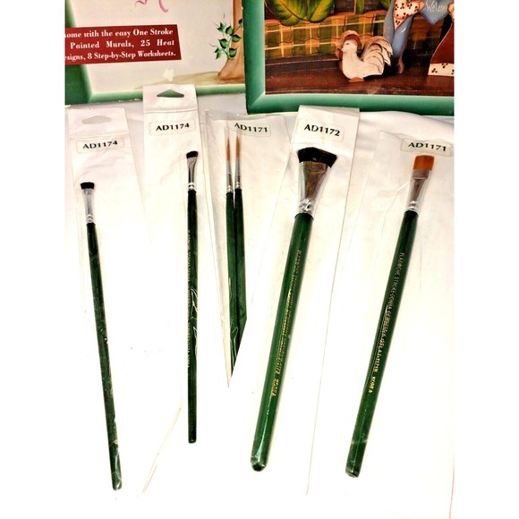 Donna Dewberry One Stroke 6 New Brushes, Project Book 35 pg, & 15pg Teach Guide! - Picture 5 of 12